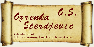 Ozrenka Sterđević vizit kartica